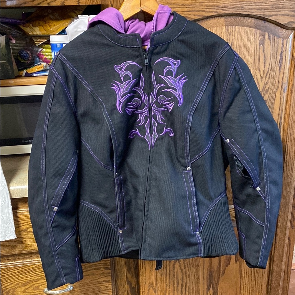 Women's Black and Purple Jacket